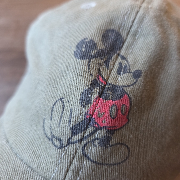 Disney Parks Hat Mickey Mouse Olive Green Adult Womens Baseball Cap Hat.l - Picture 4 of 7
